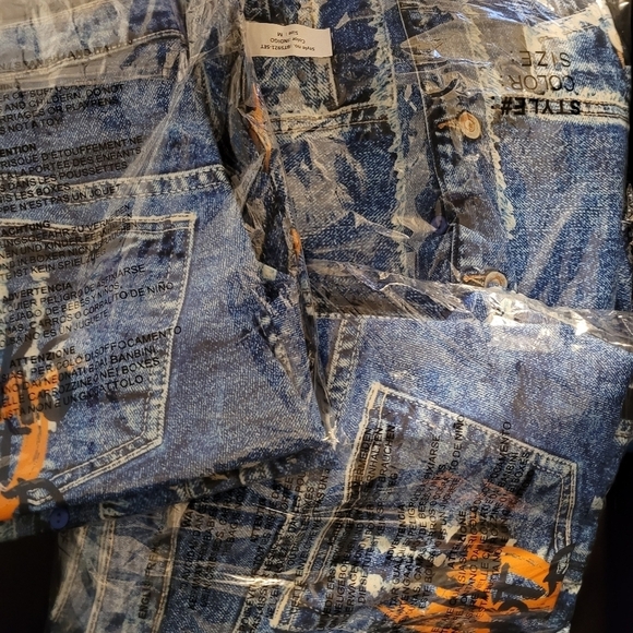 Casual Denim Effect Chiffon Blouse & Short Set Blue - Picture 14 of 16